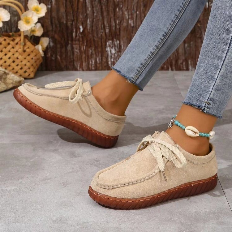 Women's Mom Shoes Casual Lined Shoes Round Head