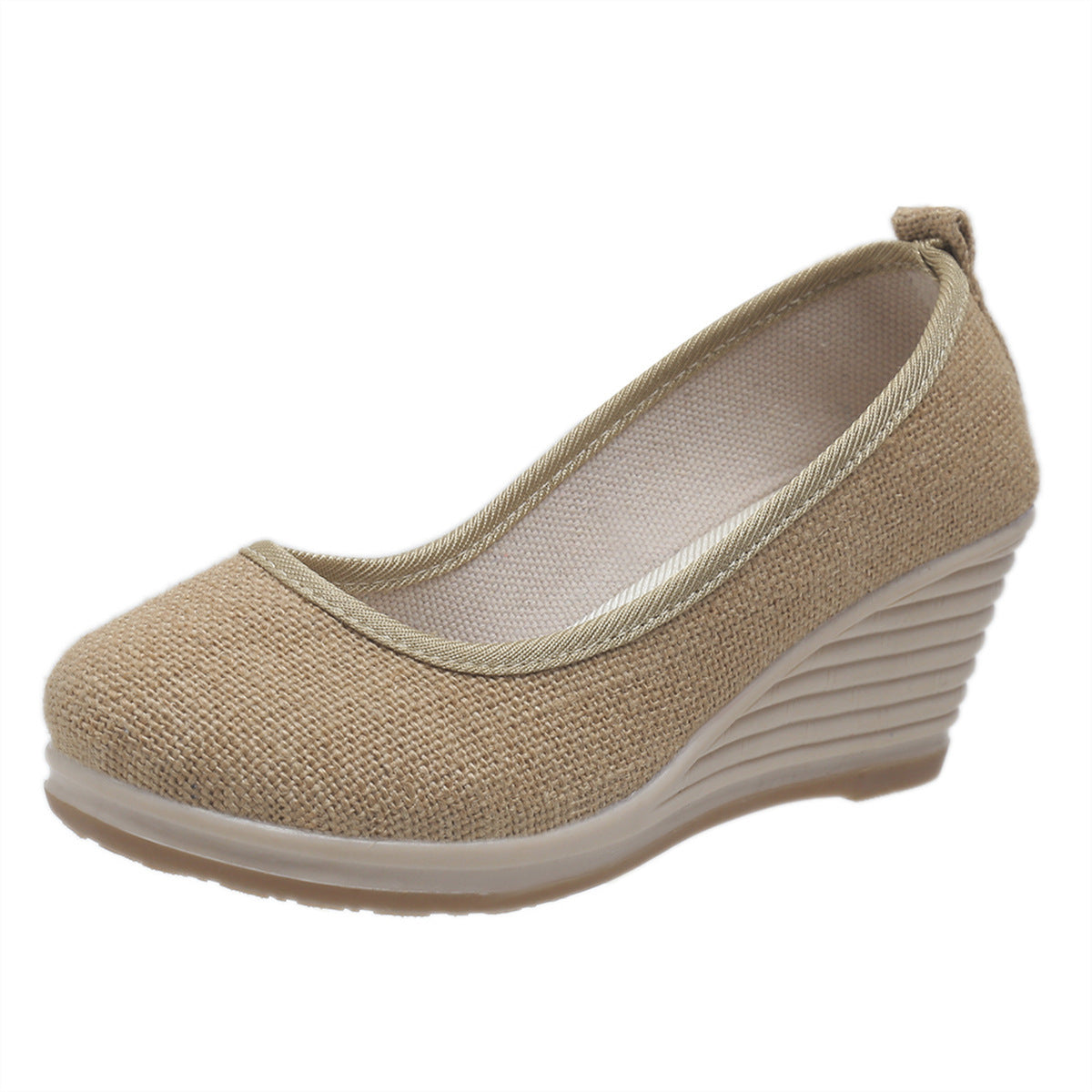 Casual Solid Color Wedge Linen Women's Shoes