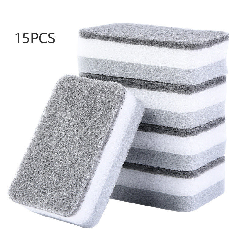 Double-sided Sponge Wipe Kitchen Cleaning Dishwashing Sponge Block