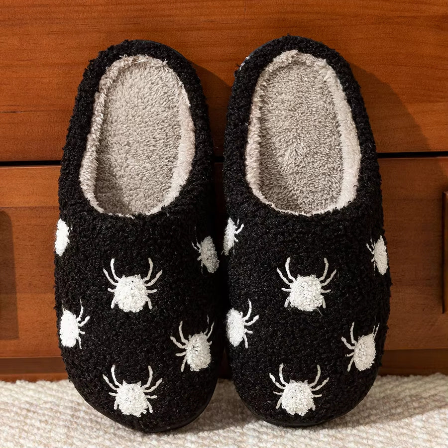 New Halloween Slippers Women's Thick Bottom Winter Home